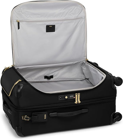 TUMI - Voyageur Leger 4 Wheeled Luggage - Women's Lightweight and Spacious, Sleek Silhouette, Durable Premium Suitcase - 29" Extended Trip Expandable Packing Case, Black with Gold Hardware