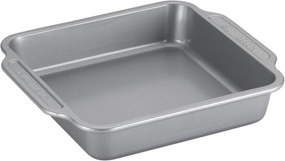 Farberware Nonstick Steel Bakeware Set with Cooling Rack, Baking Pan and Cookie Sheet Set with Nonstick Bread Pan and Cooling Grid, 10-Piece Set, Gray