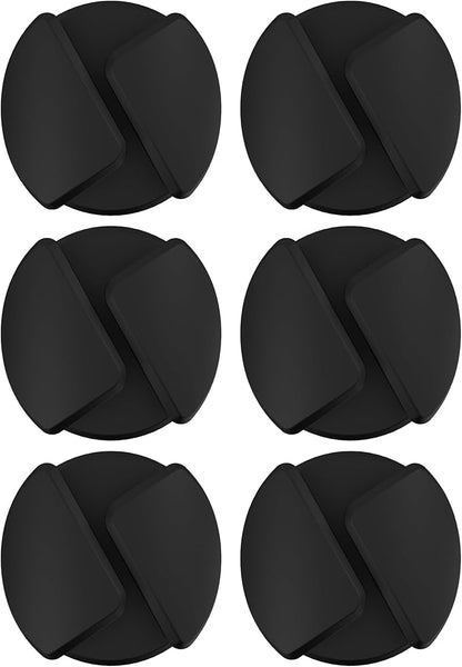 Scosche CMAR-6PKRP Cable Management Kit, 6-Pack of Black Adhesive Cable Clips for Phone Charging Cables, Charger Cords, Wire Organizer and Cord Holders for Desk, Nightstand, Car, Home, Computer