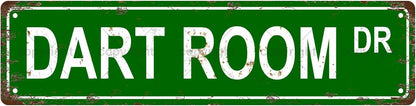 DART ROOM DR Space Vintage Metal Tin Sign, Street Sign, Home Decor, Room Decor, Wall Decor, Bathroom Decor, Bar Decor, Cafe Decor, Garage Decor, 16 x 4 Inch