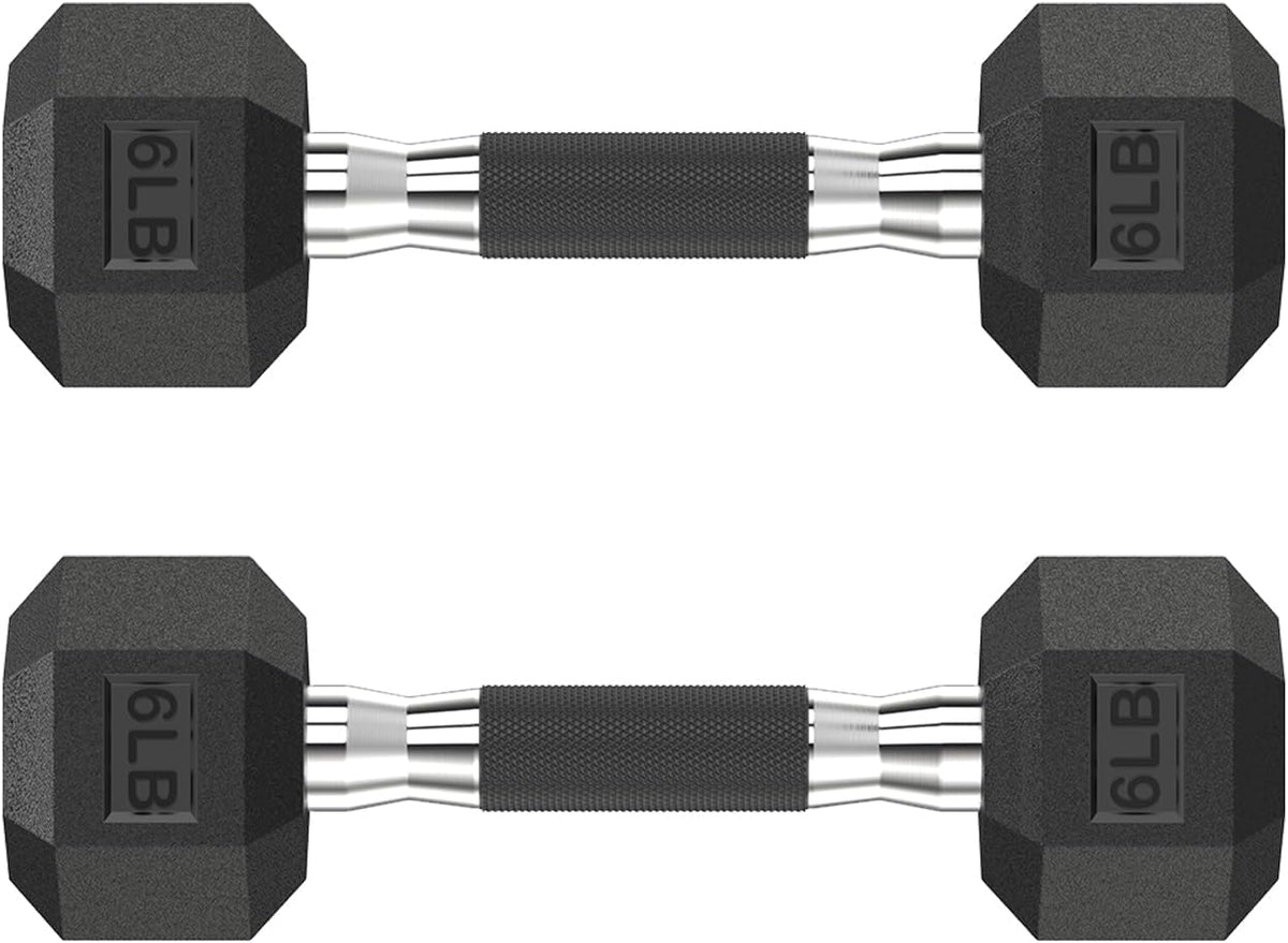 Hex Dumbbell Set 2.5-400 lb, Rubber Encased Exercise & Fitness Dumbbells, Weights Dumbbells Set of 2, Hand Weight for Strength Training