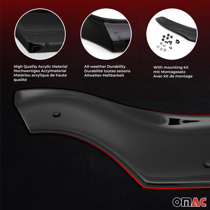 OMAC Front Bug Shield Hood Deflector Guard fits Hyundai Tucson 2022-2025 Black Smoke