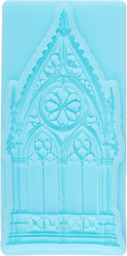 Retro Gothic Window Fondant Silicone Molds for Cake Decorating Cupcake Topper Chocolate Candy Gum Paste Polymer Clay