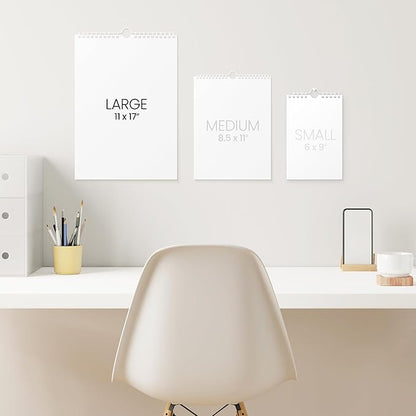 Karto Wall Calendar 2026-2027 11x17 in - Modern Black