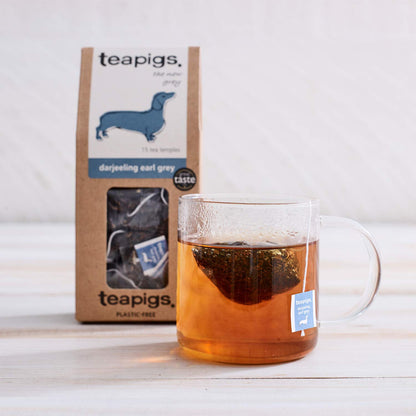 Teapigs Darjeeling Earl Grey Tea Bags Made with Whole Leaves, bold flavor, natural ingredients (1 Pack of 50 Teabags)