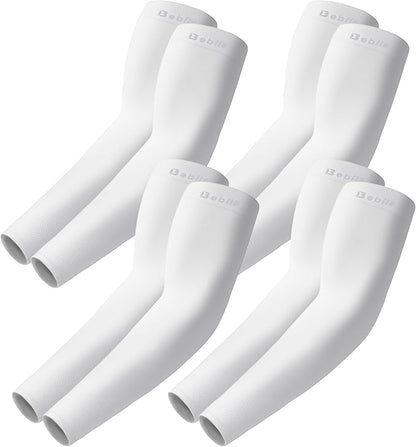 Bebila Arm Sleeves for Men Women, UV Sun Protection Cooling Compression Outdoor
