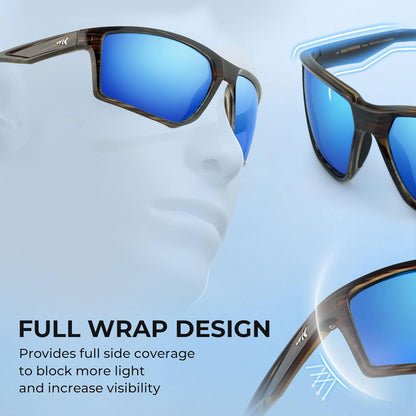 KastKing Osage Polarized Sport Sunglasses for Men and Women, Ideal for Driving Fishing Cycling Running, UV Protection