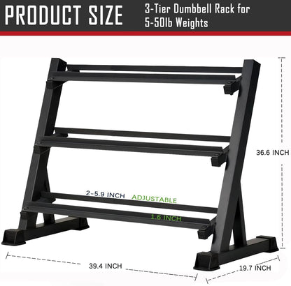 Yufer 6-10 Pair Iron and Rubber Coated Dumbbell Set 350/450 and 550 lbs 5-50 lbs Hand Free Weight for Strength Hex Rubber Weights with Vertical Storage Rack Fitness Home Gym Equipment