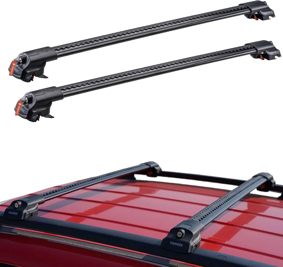 for Subaru Ascent 2019 2026 Roof Rack Cross Bars | Lockable Aluminum Luggage Carrier | Anti-Theft Design with Key | Fits Wiht Raised Side Rails | Premium Edition Limited Touring (Black)