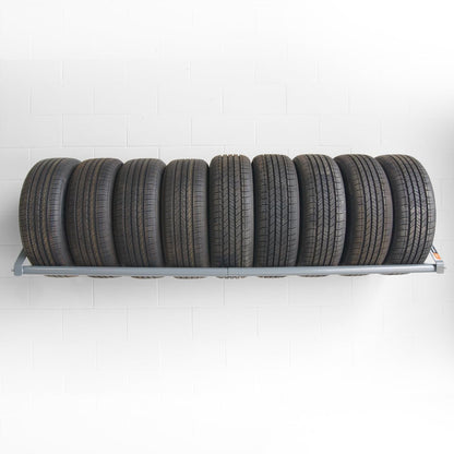 Martins Industries Wall-Mount Tire Rack – Heavy-Duty Steel Storage for 8 Tires | 500 lb Capacity | Fits Up to 34" OD | Adjustable Crossbar | SUV & Light Truck Tire Holder
