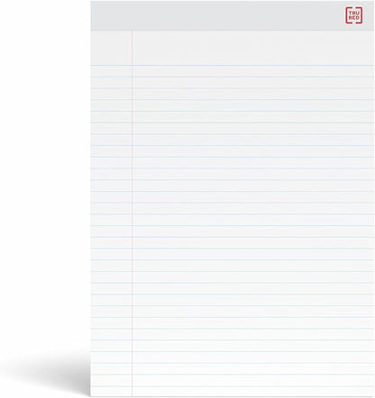 STAPLES Notepads, 8.25x11.75 Inch, Wide Ruled, White, 72-Pack