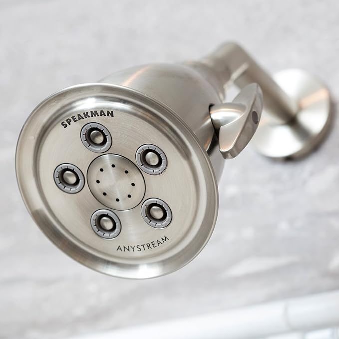 Speakman, Brushed Nickel S-2005-HB-BN-E2 Hotel Anystream Multi-Function 2.0 GPM Adjustable Shower Head