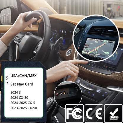 2025 Upgraded KMV6 66 EZ1B Navigation SD Card Map USA/CAN/MEX CX-5(2024-2025), CX-30/Model 3(2024), CX-90(2023-2025), KMV66Z1B Latest Navigation SD Card