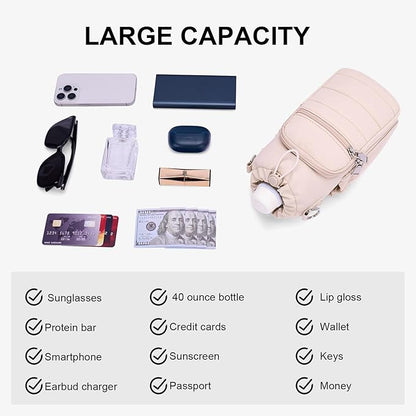Water Bottle Bag 40 oz Crossbody Holder for Walking Hiking Insulated Carrier Purse with Adjustable Strap