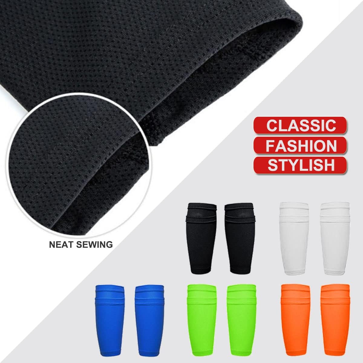 Soccer Shin Guards for Kids Youth Shin Pads and Shin Guard Sleeves Protective Gear Soccer Equipment Calf Sleeves for Boys Girls Kids Youth Teenagers Adult
