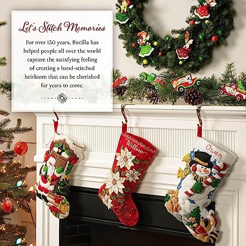 Bucilla, Felt Applique 2 Piece Door Hanger Kit, Nutcracker Duo, Perfect for Holiday DIY Arts and Crafts Projects, 89704E