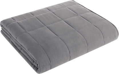 L'AGRATY Weighted Blanket - 80"x87" 20lbs Cooling Breathable Heavy Blanket Microfiber Material with Glass Beads for Adult All-Season Summer Fall Winter Soft Thick Comfort