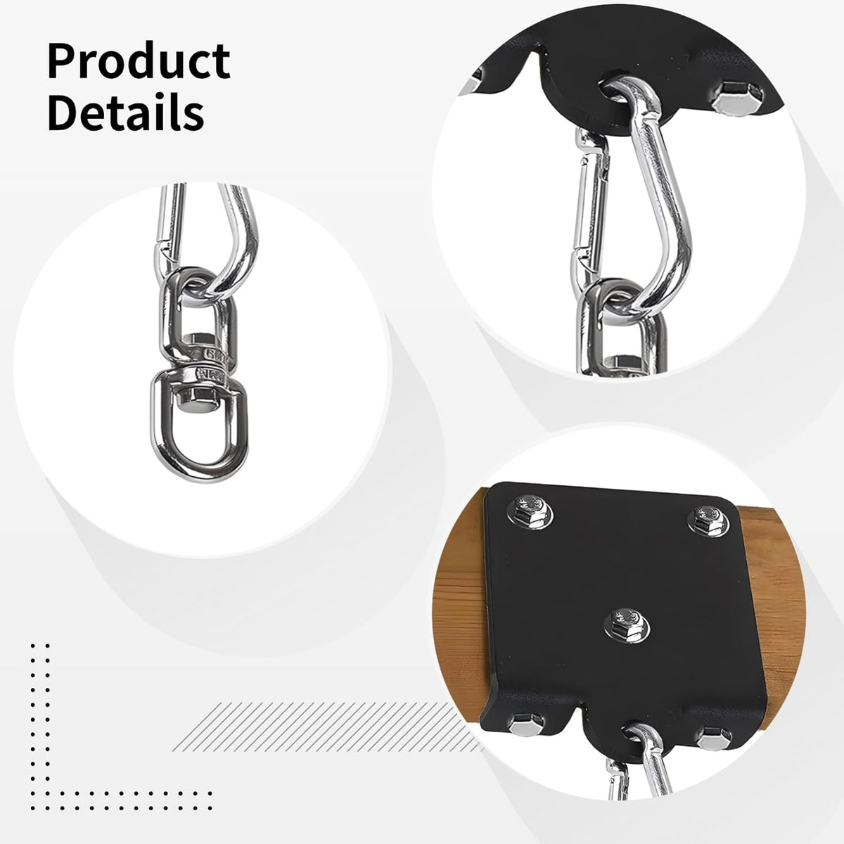 Punching Bag Hanger Ceiling Mount, Heavy Duty Boxing Bag Ceiling Mount with 360° Rotating Hook, Steel Construction, Beam Mount Hook for Home Gym Boxing Training