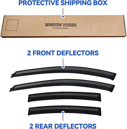 Window Visors Rain Guards Shield for 2011-2015 Cruze Sedan, Out-Channel Window Vent Wind Deflectors Visors Shades for 2016 Cruze Limited