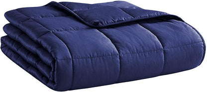 L'AGRATY Weighted Blanket - 60"x80" 15lbs Cooling Breathable Heavy Blanket Microfiber Material with Glass Beads for Adult All-Season Summer Fall Winter Soft Thick Comfort