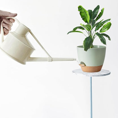 Indoor Plant Pots With Drainage Holes and Saucers Planting Pots for All HousePlants Green Plastic Flower Pots with Drainage Hole Self Watering Plant Pot Gift Idea For Home Decor Succulent Pots