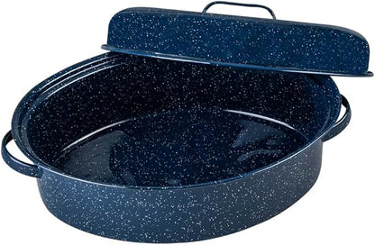 Granite Ware Limited Edition Large Covered Oval Roasting Pan, 18", Blue