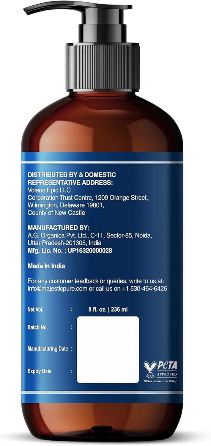 MAJESTIC PURE Vanilla Passion Massage Oil for Massage Therapy - Refreshing, and Relaxing - Natural Oils with Vanilla Oil, Coffee Oil & Shea Butter - for All Skin Types - Men and Women - 8 fl oz