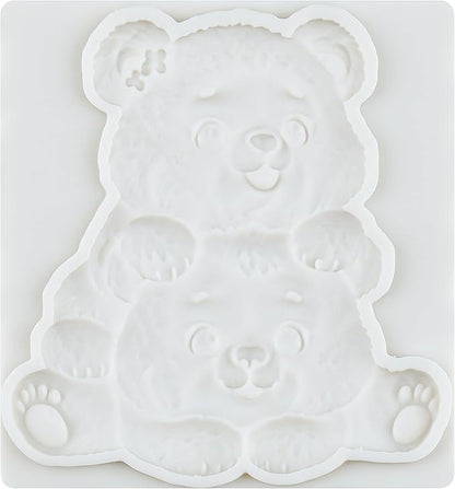 Bear Silicone Fondant Molds Bear Chocolate Candy Mold For Teddy Bears Cake Decoration Wedding Birthday Party Cupcake Topper Polymer Clay Gum Paste Set of 4