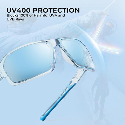 KastKing Chippewa Polarized Fishing Sunglasses, UV400 Protection Full Wrap Frame Sports Cycling Sunglasses, 1.0mm TAC Lenses