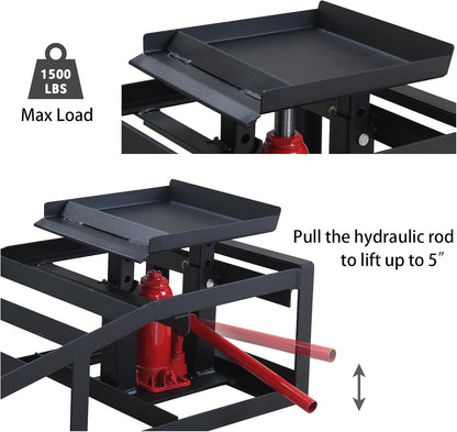 Hydraulic Car Ramps 11000lbs Low Profile Car Lift Service Ramps Truck Trailer Garage,Height Vehicle 2-PCS Black