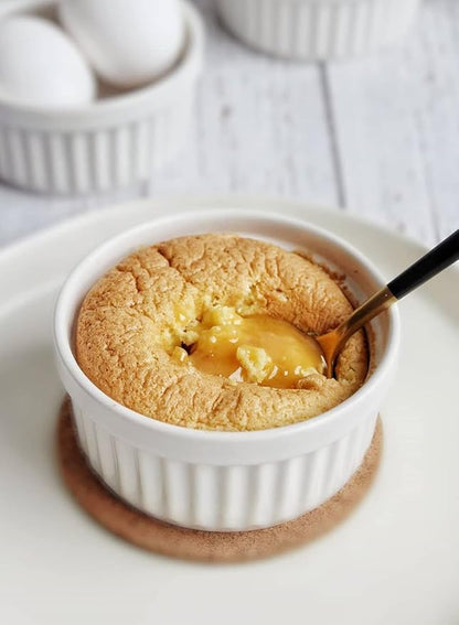 LE TAUCI Ramekins 8 OZ Oven Safe, Creme Brulee Ramekins, Pudding Custard Cups Souffle Ramiken, Dipping Sauce Dishes, Ceramic Ramekin Bowls Set of 6, White