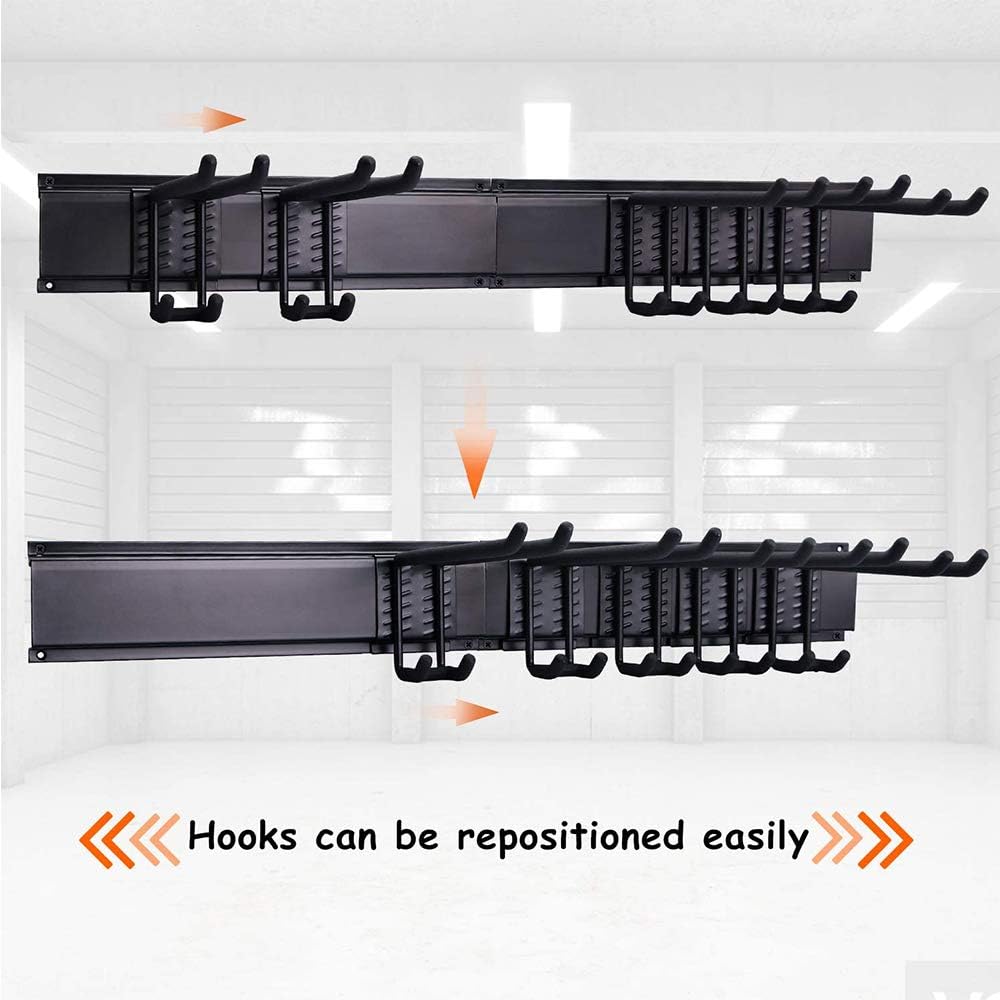 Ultrawall 24-Inch Wall Mounted Ski Rack, Holds Up to 300lbs, Powder-Coated Steel with Rubber Coating, Customizable Spacing, Easy Installation
