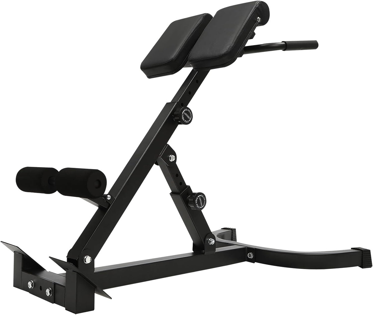 Roman Chair Back Extension Machine, Adjustable Hyperextension & Sit up Bench - Foldable Multi-functional Ab/Glute/Core Workout Equipment for Home Gym, 330 Lbs Weight Capacity