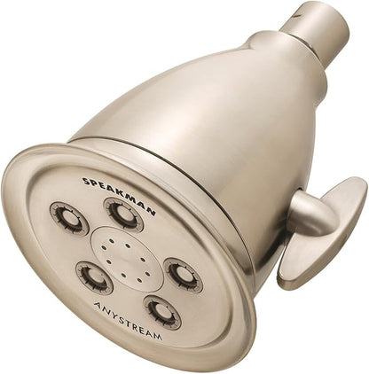 Speakman, Brushed Nickel S-2005-HB-BN Hotel Anystream High Pressure Shower Head-2.5 GPM Adjustable Replacement Bathroom Showerhead