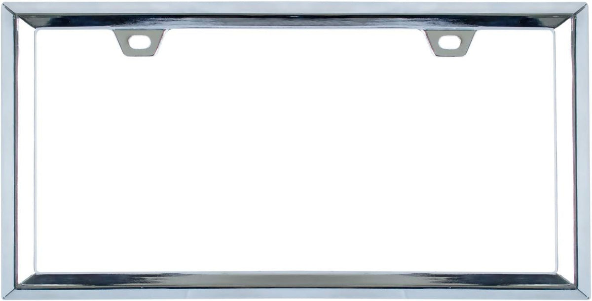3D Chrome License Plate Frames, Pure Zinc Alloy Metal (Triangle Pattern)