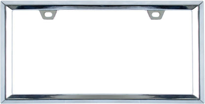 3D Chrome License Plate Frames, Pure Zinc Alloy Metal (Triangle Pattern)