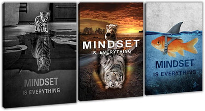 Success Wall Painting Inspirational Wall Art Office Wall Decor Motivational Wall Art Canvas Black Poster Positive Inspirational Framed Artwork Prints Picture for Living Room Office [60''W x 28''H]