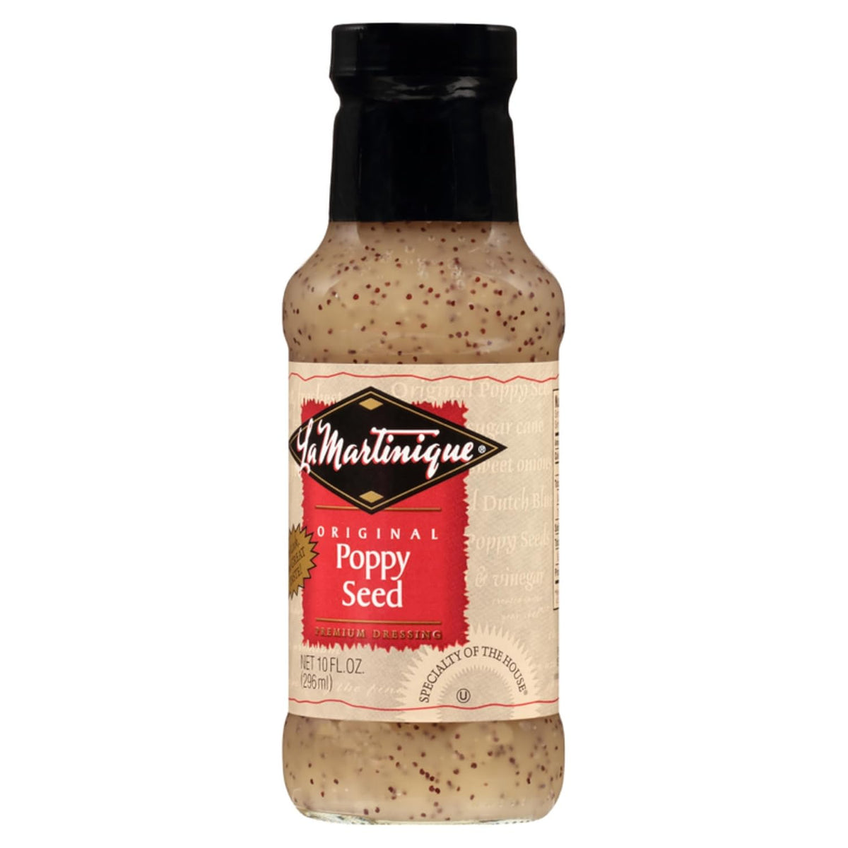 La Martinique Original Poppy Seed Dressing 10 Ounce Bottle (Pack of 6)