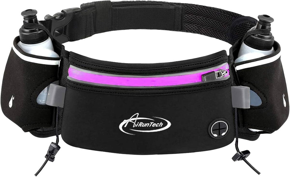 AiRunTech Hydration Running Belt with Water Bottle, Running Fanny Pack for Phone and Wallet Holder, Running Bag Runners Essentials Accessories Marathon Triathlon Walking Jogging Gear Gift
