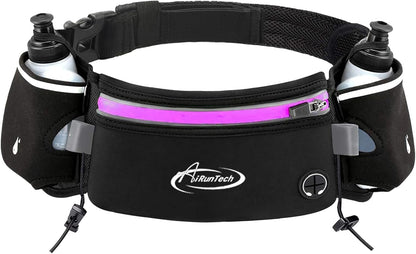 AiRunTech Hydration Running Belt with Water Bottle, Running Fanny Pack for Phone and Wallet Holder, Running Bag Runners Essentials Accessories Marathon Triathlon Walking Jogging Gear Gift