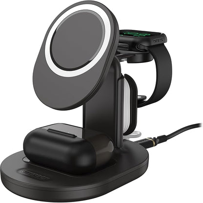 OtterBox 3-in-1 Wireless Charging Station for MagSafe - Black