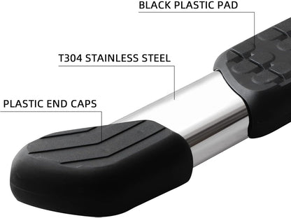 COMNOVA Side Steps Running Boards Nerf Bars Compatible for 07-21 Toyota Tundra Crew Max （4 Full Size Doors）, OE Style Oval 5 Inches Stainless Step Bars. Did not fit 2022-2025 Tundra.