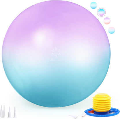Sportneer Extra Thick Exercise Ball - 25.6''Yoga Ball with Quick Pump - Anti-Burst and Slip Resistant Fitness Ball Chair for Pregnancy and Physical Therapy