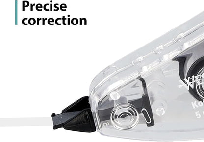 Westcott Correction Roller Pack of 10 | Correction Mouse with White Correction Layer 10 m x 5 mm | Precise, High Coverage and Immediately Writeable | E-743918 00