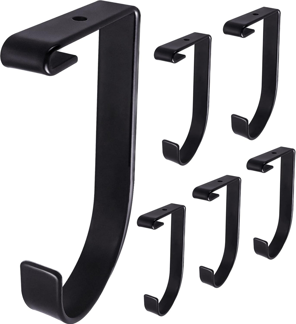 6-Pack Storage Hook for Garage Ceiling Rack & Wall Shelves, Alloy Steel, 70lbs Capacity, Black