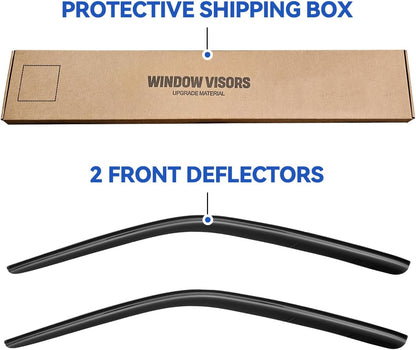Window Visors Rain Guards for 2008-2023 Dodge Challenger, Out-Channel Window Vent Wind Deflectors Visors Shades for 08-23 Challenger