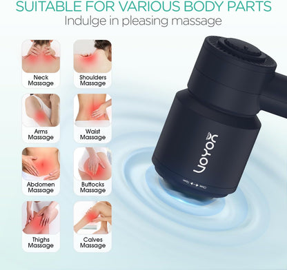VOYOR-HEALTH Handheld Cellulite Massager, Electric Cellulite Remover Body Sculpting Massage with 5 Replaceable Heads for Arm,Thigh,Calves, Cordless & Rechargeable Deep Tissue Massager CM410 (Blue)