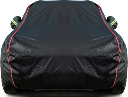 Breathable New Material, Waterproof Car Cover, Locks and Zipper Doors, Sunscreen Waterproof UV Prevention Snowproof Wind and Windproof,Suitable for Indoor Outdoor,for Sedan (Up to 181")