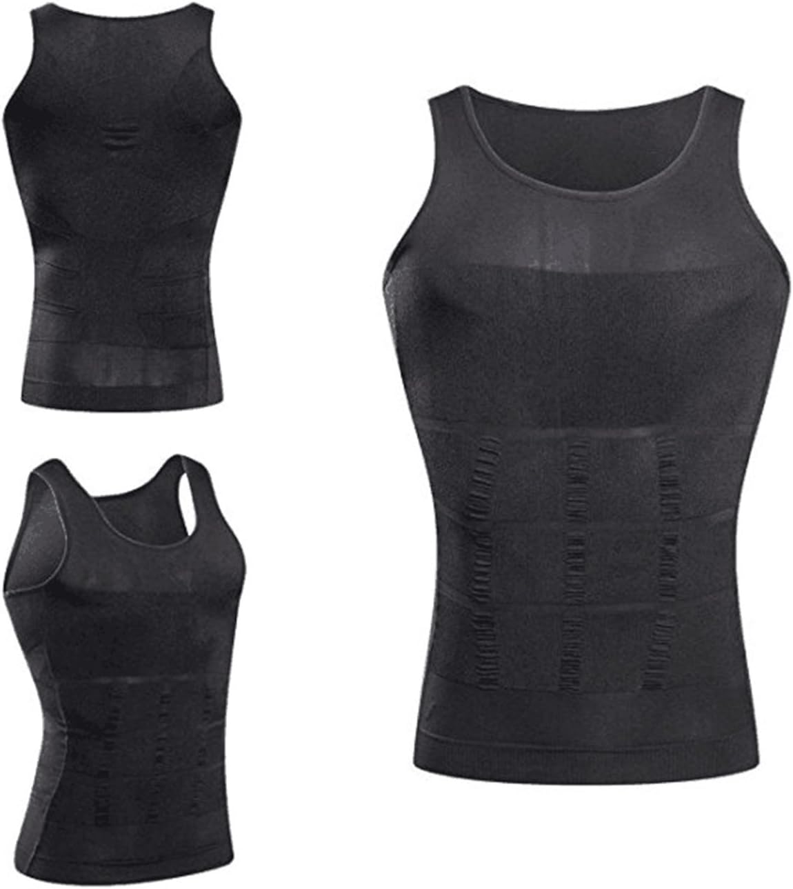GKVK Mens Slimming Body Shaper Vest Shirt Abs Abdomen Slim