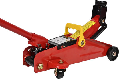 Aain AA095 2 Ton Hydraulic Floor Jack,Low Profile Hydraulic Trolley Service/Floor Jack,Lifting Range 5.7"-13", Red
